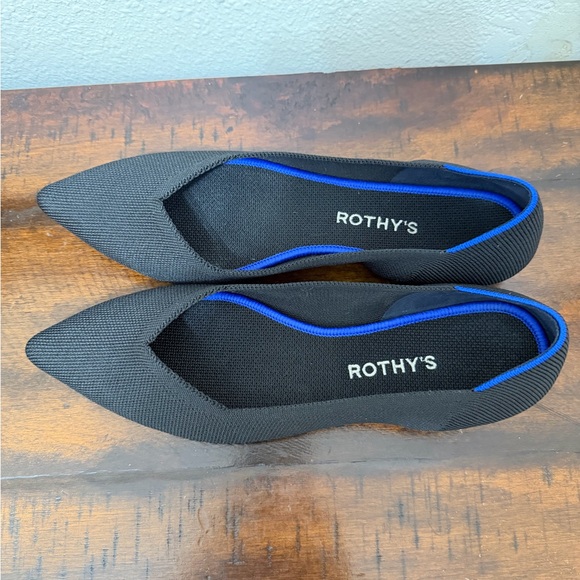 Rothy’s The Point Knit Pointed Toe Ballet Flats in Black Size US W 9.5 - Picture 3 of 11